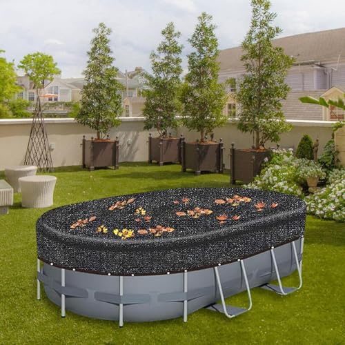 Pool-Laubnetz-Abdeckung, oval, Schwimmbad-Sonnenschutz, Laubnetz, oval, für den Winter, für Haus, Garten, Hof, Hotel, Outdoor – Bild 3