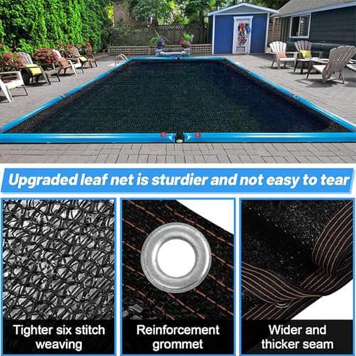 Pool-Laubnetz-Abdeckung, oval, Schwimmbad-Sonnenschutz, Laubnetz, oval, für den Winter, für Haus, Garten, Hof, Hotel, Outdoor – Bild 8