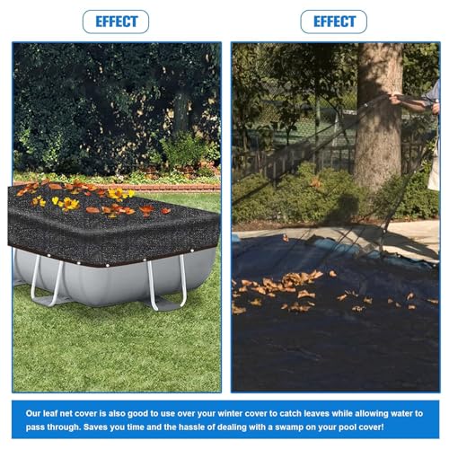 Pool-Laubnetz-Abdeckung, oval, Schwimmbad-Sonnenschutz, Laubnetz, oval, für den Winter, für Haus, Garten, Hof, Hotel, Outdoor – Bild 9