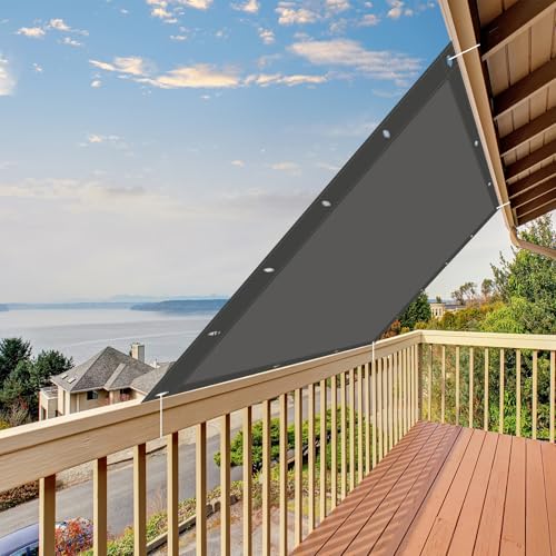 Sonnensegel mit Ösen 250 x 400 cm mit UV Schutz Sonnensegel Balkon Sonnenschutz Windschutz für Balkon Garten Terrasse, Elfenbein – Bild 2