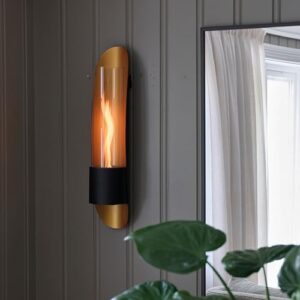 Alternative view of cycloflame Wall Gold sicherer wandkamin mit wirbelnder Flamme tenderflame 16,6x81x17,5cm