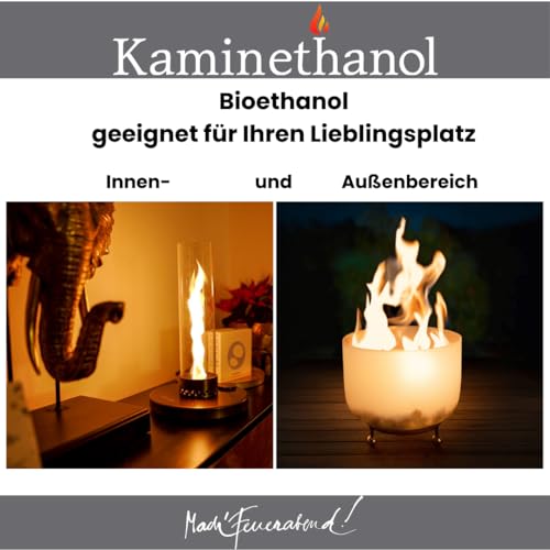 Kaminethanol Icking 120 Liter Bioethanol 96,6% (12 x 10 L) Premium Qualität - direkt vom Hersteller für Ethanol Kamine, Alkohol-Brenner, Terrasenfeuer, Raumfeuer und Gartenfackeln – Bild 6