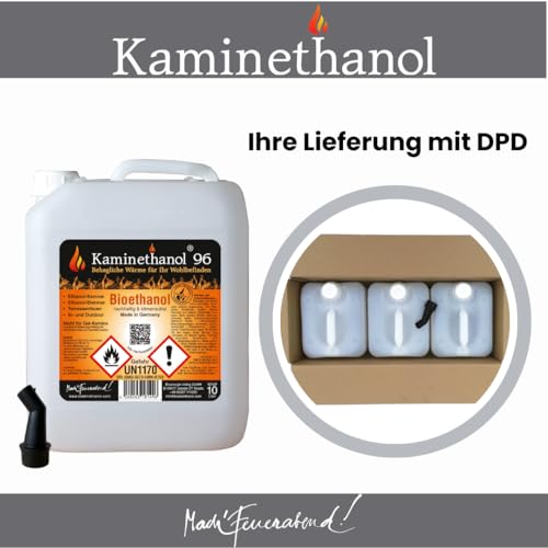150L Bioethanol 96,6% Ethanol 150Liter Bio Alkohol 10 L Kanister Kamin Ausgießer – Bild 8