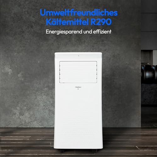MEDION Smarte Mobile Klimaanlage mit Abluftschlauch P1002 (10000 BTU, mobil, inkl. Fensterabdichtung, bis 34m², 3in1 Kühlen Entfeuchten Ventilieren, App- und Sprachsteuerung, Schlafmodus, MD 37733) – Bild 5