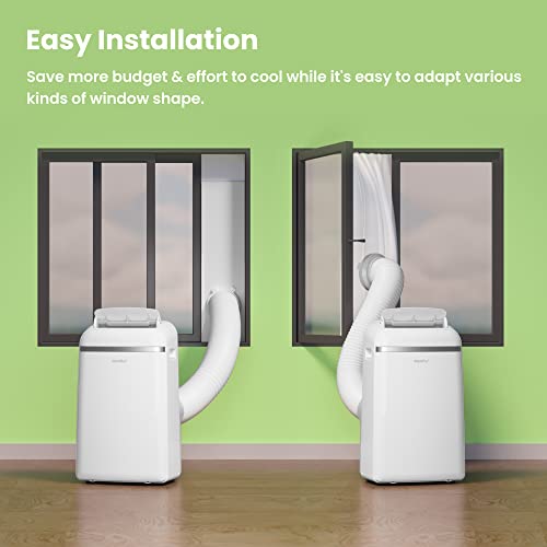 Comfee Mobiles Klimagerät Umweltfreundliches KältemittelPro, 3-in-1 Klimaanlage mit Abluftschlauch, Kühlen und Entfeuchten und Ventilieren, 10000 BTU, 2,9kW, für Räume ca. 80 m³(32 ㎡), EEK A – Bild 10