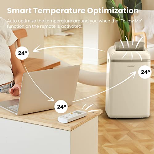 Comfee Mobiles Klimagerät Umweltfreundliches KältemittelPro, 3-in-1 Klimaanlage mit Abluftschlauch, Kühlen und Entfeuchten und Ventilieren, 10000 BTU, 2,9kW, für Räume ca. 80 m³(32 ㎡), EEK A – Bild 9
