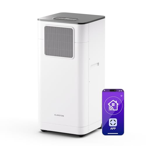 Klarstein Mobile Klimaanlage mit Abluftschlauch - 7000 BTU, 3-in-1, Leise & Energieeffizient, Smart Control via App & Fernbedienung, mit Fensterdichtungsset, R290 Kühlmittel, Für Räume bis 25 m²