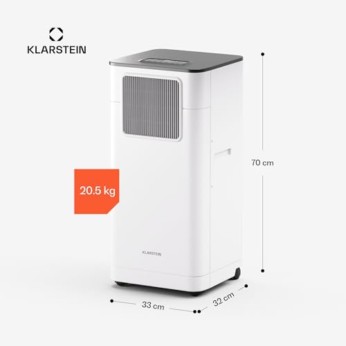 Klarstein Mobile Klimaanlage mit Abluftschlauch - 7000 BTU, 3-in-1, Leise & Energieeffizient, Smart Control via App & Fernbedienung, mit Fensterdichtungsset, R290 Kühlmittel, Für Räume bis 25 m² – Bild 2