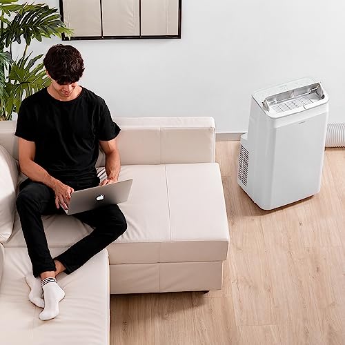 Cecotec Tragbare Klimaanlage mit Fernbedienung und Wärmepumpe ForceClima 12600Heating. 12000 BTU, LED-Display, 5 Modi, Entfeuchtungsfunktion, Abdeckung 28 m² – Bild 7