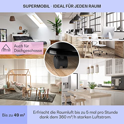 Klarstein Mobile Klimaanlage mit Abluftschlauch, 3-in-1 Klimagerät mit Ventilator & Luftentfeuchter, Kleine & Portable für Wohnung & Büro, Nachtmodus, 10000 BTU AC mit Niedrigem Verbrauch – Bild 6
