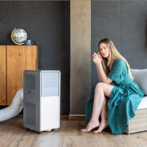 Alternative view of Cecotec - Mobile Klimageräte ForceClima 12850 Style Heating Connected, 12000 BTU, Abdeckung 28 m2, WiFi, Steuerung, Taktil, Wärmepumpe, Entfeuchtung, LED -Bildschirm, 5 Modi, Timer