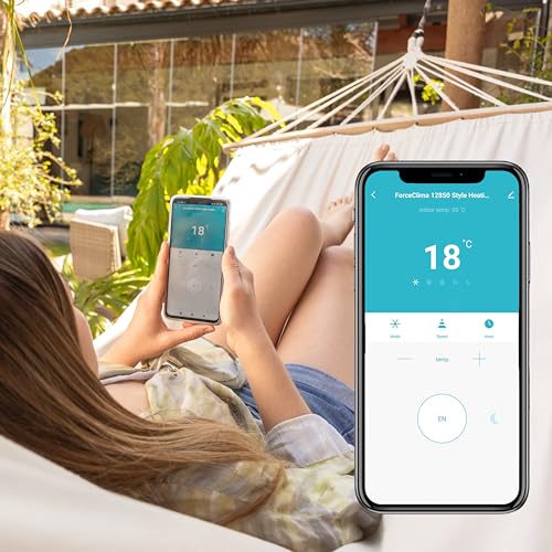 Cecotec - Mobile Klimageräte ForceClima 12850 Style Heating Connected, 12000 BTU, Abdeckung 28 m2, WiFi, Steuerung, Taktil, Wärmepumpe, Entfeuchtung, LED -Bildschirm, 5 Modi, Timer – Bild 6