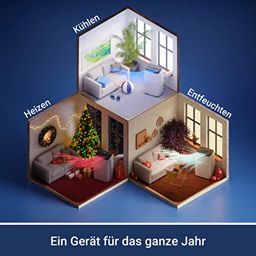 Suntec Wellness Mobiles Klimagerät Coolfixx 12000 BTU APP - Klimaanlage mobil und leise mit Smart App Steuerung – Entfeuchter für Räume bis 60 qm – Mobile Kühlung & Heizung für zuhause – 12.000 BTU – Bild 4