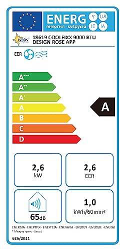 SUNTEC Mobiles Klimagerät Coolfixx 9000 BTU Design rosé App – Klimaanlage mobil und leise mit Smart App Steuerung – Entfeuchter für Räume bis 34 qm – Mobile Kühlung für zuhause – 9.000 BTU – Bild 7