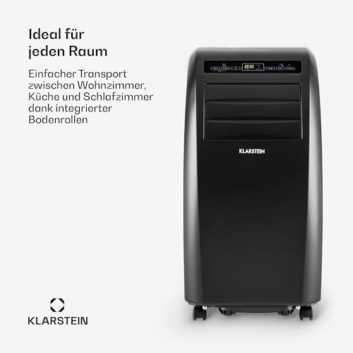 Klarstein Metrobreeze Rome Smart Mobile Klimaanlage – 10000 BTU, 29-49 m², App & Alexa Steuerung, Energieeffizienz A , 3-in-1 Kühlen, Trocknen & Ventilator, Inkl. Abluftschlauch & Fensterkit, Schwarz – Bild 5