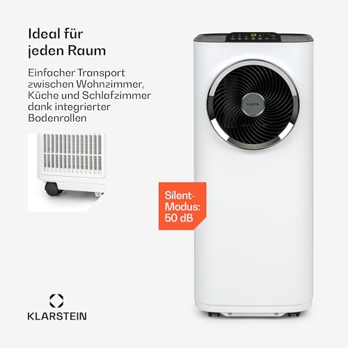 Klarstein Kraftwerk Smart 12K Mobiles Klimagerät – 12000 BTU, 35-59 m², App & Alexa Steuerung, 3-in-1 Kühlung, Entfeuchter & Ventilator, Leise, Timer, Ablaufschlauch Inkl., Weiß – Bild 5