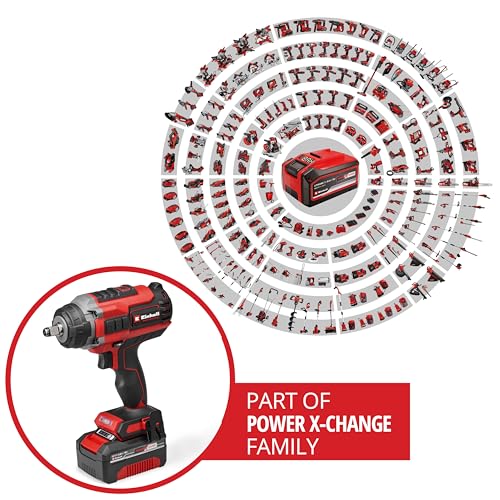 Einhell Professional Akku-Schlagschrauber IMPAXXO 18/450 (1x4,0Ah) Power X-Change (18 V, 450 Nm, Brushless, Außenvierkant-Aufnahme, inkl. 4 Ah Akku, Ladegerät, Nuss-Set) – Bild 3