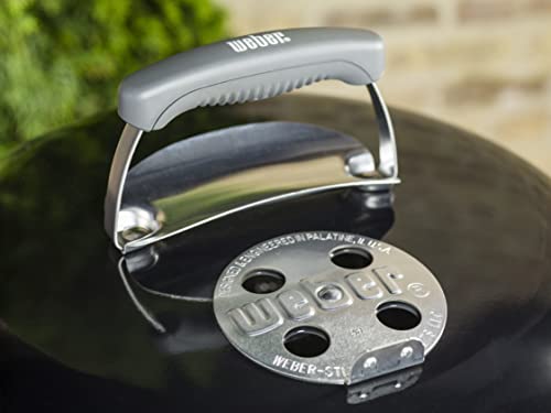 Weber Classic Kettle Holzkohlegrill/Porzellanemaillierter Deckel und Kessel, 57 cm Grillfläche, One-Touch-Reinigungssystem, Deckelthermometer, Dreibein-Ständer und Räder, Schwarz – Bild 9