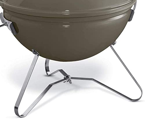 Weber Smokey Joe Premium Holzkohlegrill/Tragbares Design, Porzellanemaillierter Deckel und Kessel, 37 cm Grillfläche, Tuck-N-Carry-Griff, Rauchgrau – Bild 4