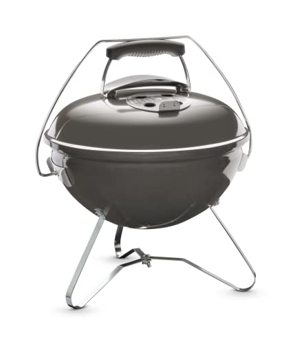 Weber Smokey Joe Premium Holzkohlegrill/Tragbares Design, Porzellanemaillierter Deckel und Kessel, 37 cm Grillfläche, Tuck-N-Carry-Griff, Rauchgrau – Bild 9