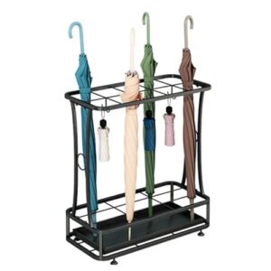 CASOME Großer Metall-Schirmständer Mit Hoher Kapazität Für Den Eingangsbereich, Robuster Schirmständer Für Den Innenbereich Mit Gitterdesign Für Büro, Schule Oder Gewerbe