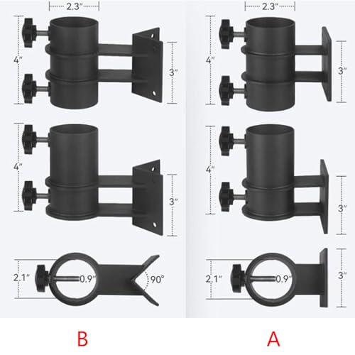 Laikoutd Rostbeständige Schirmhalterung Aus Stahl Ständerbefestigungsklemme Mit Starker Konstruktion Universell Für Terrassen Picknicks Tischdock Universell Auf Decks Oder Terrassen – Bild 3