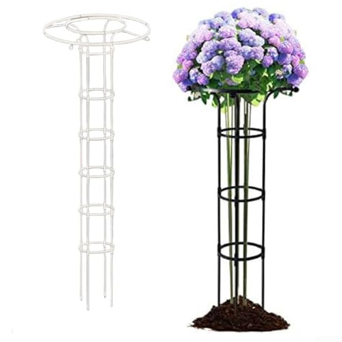 Desiumite Weißer PVC-Pflanzenstützrahmen für Kletterranken, gewölbtes Gartenspalier für Rosen, Tomaten und Gemüse, wetterbeständiges Pflanzengitter für den Außenbereich, 90–210 cm (210 cm) – Bild 9