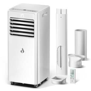 4-in-1 Klimaanlage Mobil, 9000 BTU Mobile Klimaanlage mit Kühlung, Entfeuchtung, Mobiles Klimagerät mit Fernbedienung, Abluftschlauch, Sleep-Modus, 0.9kW für Räume bis 90m³/33㎡