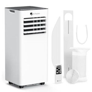 DR.PREPARE Mobiles Klimagerät 9000 BTU, 4 in 1 Mobile Klimaanlage mit Abluftschlauch, Kühlen&Ventilieren&Entfeuchten, Ventilator & Schlafmodus mit Fernbedienung, kühlt bis zu 30m², 1-24H Timer