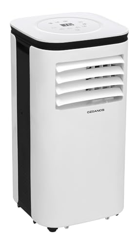 OZEANOS OT-AC-9000 Mobile AC Klimagerät mit Kühlleistung bis zu 9000 BTU/h, Leiser Betrieb unter 65 dB, Timer- und Sleep-Funktion, Kühl-Ventilator- und Entfeuchtungsmodus für Räume bis 90 m3