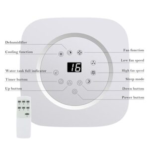 Alternative view of OZEANOS OT-AC-9000 Mobile AC Klimagerät mit Kühlleistung bis zu 9000 BTU/h, Leiser Betrieb unter 65 dB, Timer- und Sleep-Funktion, Kühl-Ventilator- und Entfeuchtungsmodus für Räume bis 90 m3
