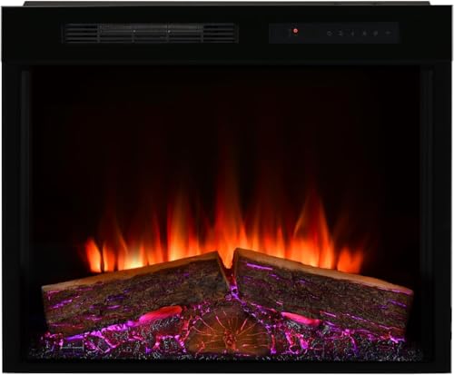 Dimplex Spark Elektrokamin Einsatz 28" - Wandkamin - Elektrokamin mit Heizung - LED Kamin mit Optiflame Flammeneffekt, Einstellbarer Flammengeschwindigkeit und Helligkeit - Mit Timer und Fernbedienung