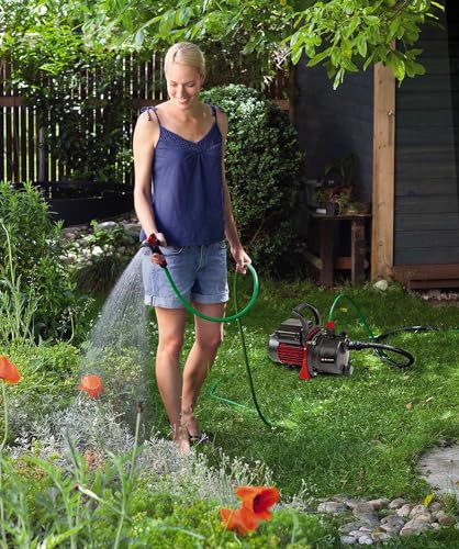 Einhell Gartenpumpen-Set GC-GP 6538 Set/I (650 W, max.3.6bar,3800L/h Fördermenge, Wassereinfüll-/-ablasschraube, inkl. 4m Saugschlauch 20 m Gartenschlauch Sprühpistole) – Bild 2