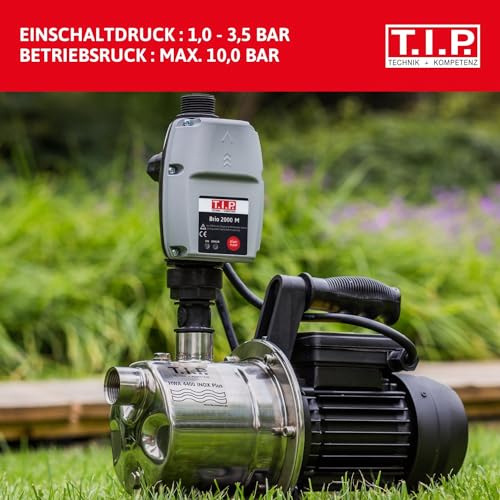 T.I.P. Elektronische Pumpensteuerung BRIO 2000 M, Plug and Play für Tauchdruck-, Tiefbrunnen-, Zisternen- und Gartenpumpen 1,5–3,5 bar, Automatisch, Trockenlaufschutz, Einfache Installation – Bild 5