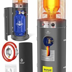 KESSER® Heizstrahler Gas KE12 Heizpilz für Terrasse Terrassenheizer Terrassenheizstrahler, Freiluftheizung 10 kW Gasheizstrahler gasheizer, Wärmestrahler, Heizgerät - inkl. Schutzhülle, Anthrazit