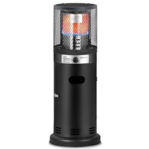 BIGHORN Terrassenheizer mit Gas-Zylinder-Heizung, Outdoor Commercial Patio mit Transporträdern, Umkippsicherung, 6 kW, Propan