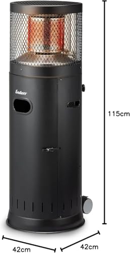 Enders Polo 2.0 Gas Terrassenstrahler | Heizstrahler für Terrasse, Garten, Camping, Outdoor mit Umkippsicherung inkl. Sturmfeuerzeug & Gasflaschen-Schlüssel – Bild 2