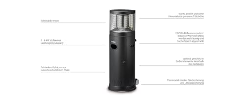 Enders Polo 2.0 Gas Terrassenstrahler | Heizstrahler für Terrasse, Garten, Camping, Outdoor mit Umkippsicherung inkl. Sturmfeuerzeug & Gasflaschen-Schlüssel – Bild 5