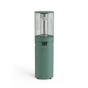 CREATE/FIRE ROUND HEATER/Gasheizer für Terrassen und Außenbereiche Salbeigrün/Elektrische Zündung, einstellbare Flamme, Sicherheitssystem, Außenbereich, widerstandsfähige Materialien, 8 kW