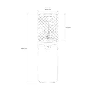 Alternative view of CREATE/FIRE ROUND HEATER/Gasheizer für Terrassen und Außenbereiche Salbeigrün/Elektrische Zündung, einstellbare Flamme, Sicherheitssystem, Außenbereich, widerstandsfähige Materialien, 8 kW