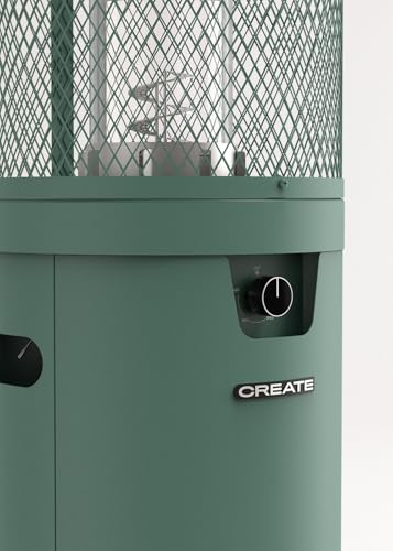 CREATE/FIRE ROUND HEATER/Gasheizer für Terrassen und Außenbereiche Salbeigrün/Elektrische Zündung, einstellbare Flamme, Sicherheitssystem, Außenbereich, widerstandsfähige Materialien, 8 kW – Bild 4