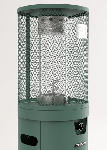 CREATE/FIRE ROUND HEATER/Gasheizer für Terrassen und Außenbereiche Salbeigrün/Elektrische Zündung, einstellbare Flamme, Sicherheitssystem, Außenbereich, widerstandsfähige Materialien, 8 kW – Bild 5