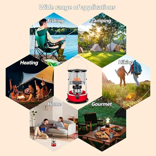 Kerosin Heizung - Tragbare 360° Surround-Heizung für den Innen- und Außenbereich, ideal für Camping, Haus, Garage und Garten, 5,2 l Kapazität – Bild 5