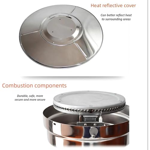 Gas Heizpilz Gasheizstrahler mit Umkippsicherung & Abschaltautomatik,Outdoor Terrassenheizer für Balkon & Garten,mit Transportrollen – Bild 6