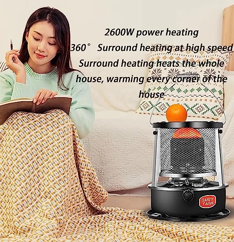 Hocheffizienter Petroleumofen for Den Innenbereich, 9000 Btu, Tragbarer Heizstrahler for Zuhause, Garage, Keller Und Camping(Green) – Bild 6