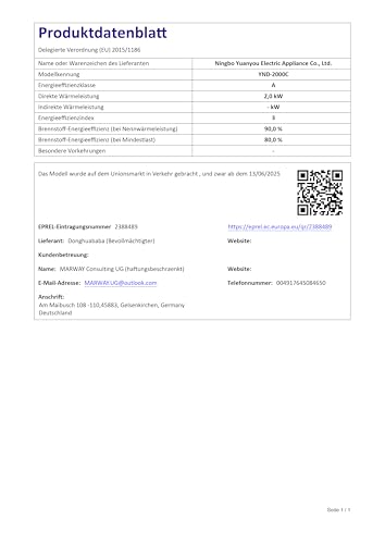 Fitabok Heizlüfter Energiesparend - 2000W Leiser PTC Keramik Heizlüfter mit 3 Modi, Fernbedienung & 12h Timer, Klein Elektrische Heizung mit ECO Modus, 70° Oszillation, Überhitzungs- & Kippschutz – Bild 8
