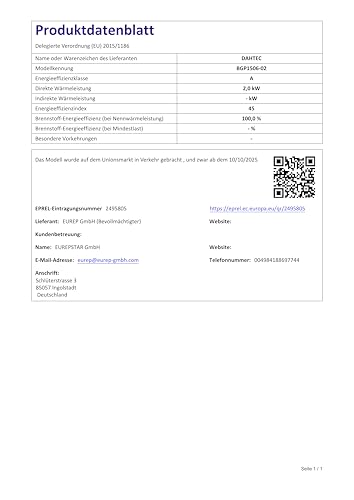 DAHTEC Heizlüfter 2000 Watt Keramik Heizstrahler Elektroheizer Bauheizer Bautrockner mit Thermostat Heizgerät mit 3 Heizstufen für Baustellen, Hausgebrauch, Werkstatt,Garage – Bild 8