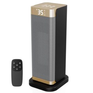 DDHTSAL 2000W Energiesparend Heizlüfter Leise - 3 Gänge PTC Keramik Schnell Heizung mit ECO Konstante Temperatur, Fernbedienung, 12H Timer, 70°-Schwenkfunktion für Büro, Schlafzimmer, Badezimmer