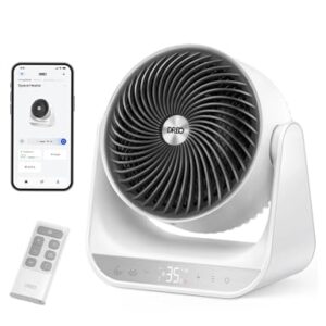 Dreo Heizlüfter für Innenräume, 2000W Elektroheizer mit Fernbedienung und Thermostat, 7 Modi, Überhitzungs- & Kippschutz, tragbarer Heizstrahler für den ganzen Raum, Weiß, Ganzraum-Heizgerät 714S