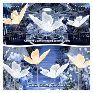 Alternative view of HIFRQVVC LED-Schmetterlinge für Hochzeit, Stehleuchte, Schmetterling, Hochzeit, LED, warmweißes Licht, mehrere Größen (warmes Licht, 120 cm)